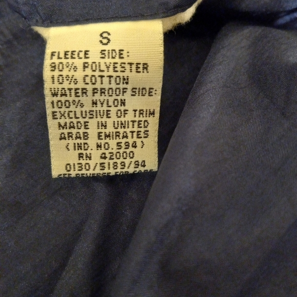 CASUAL Club Jacket Fleece Reversible Waterproof Beige Blue White Aztec Size S/36 - Picture 4 of 12